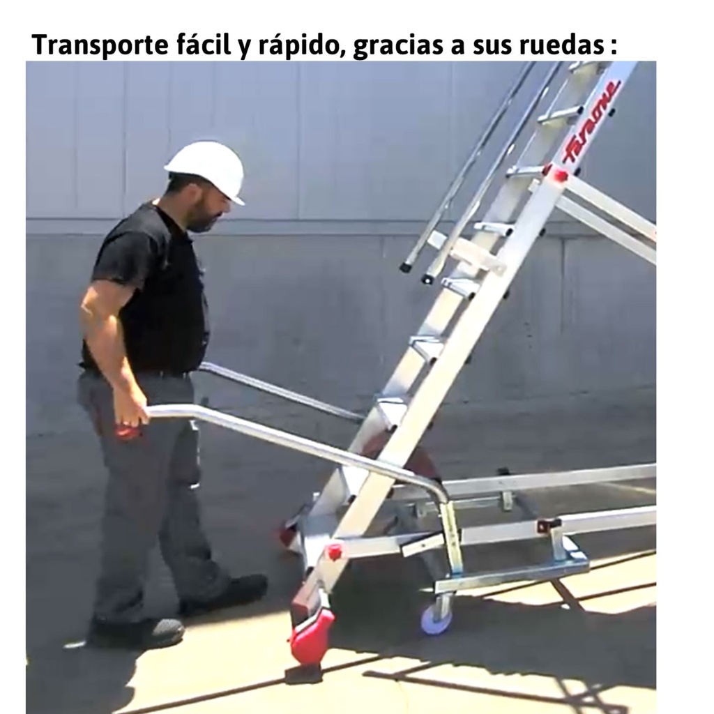 PICK | Escalera con plataforma y plano de carga eléctrico