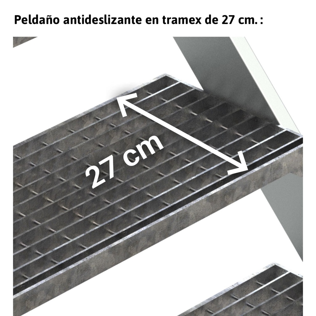 SP-T | Escalera puente con plataforma en tramex