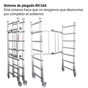 RAPIDO 160 | Andamio de aluminio con ruedas y plataforma de 160×80 cm.