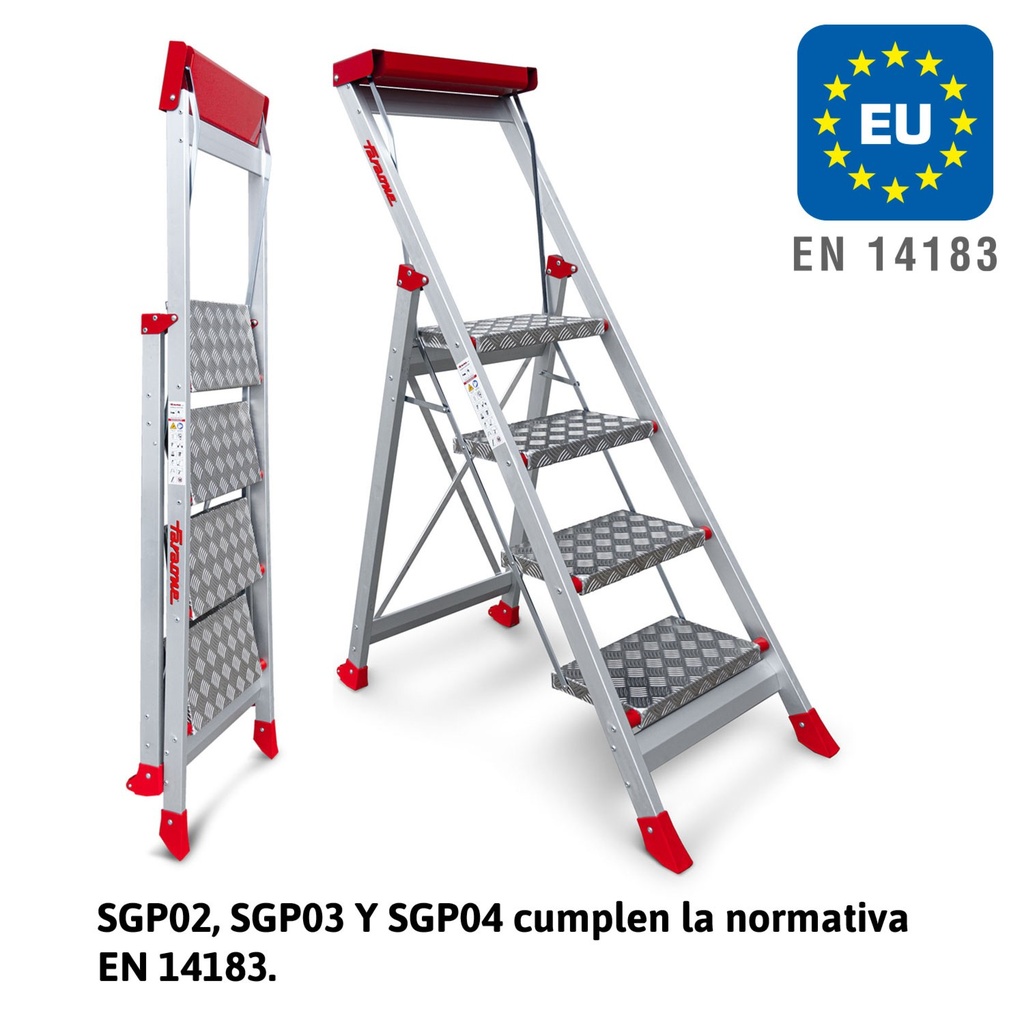 SGP | Taburete de alta seguridad en aluminio