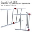 RAPIDO 180 ANDAMIO DE ALUMINIO CON RUEDAS REGULABLES Y PLATAFORMA DE 105X180 CM