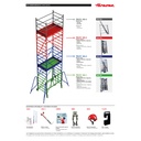 RAPIDO 180 ANDAMIO DE ALUMINIO CON RUEDAS REGULABLES Y PLATAFORMA DE 105X180 CM