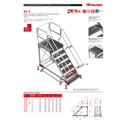 SY-T ESCALERA DE TRAMEX CON PLATAFORMA Y BASE CON RUEDAS. INCLINACION 45°