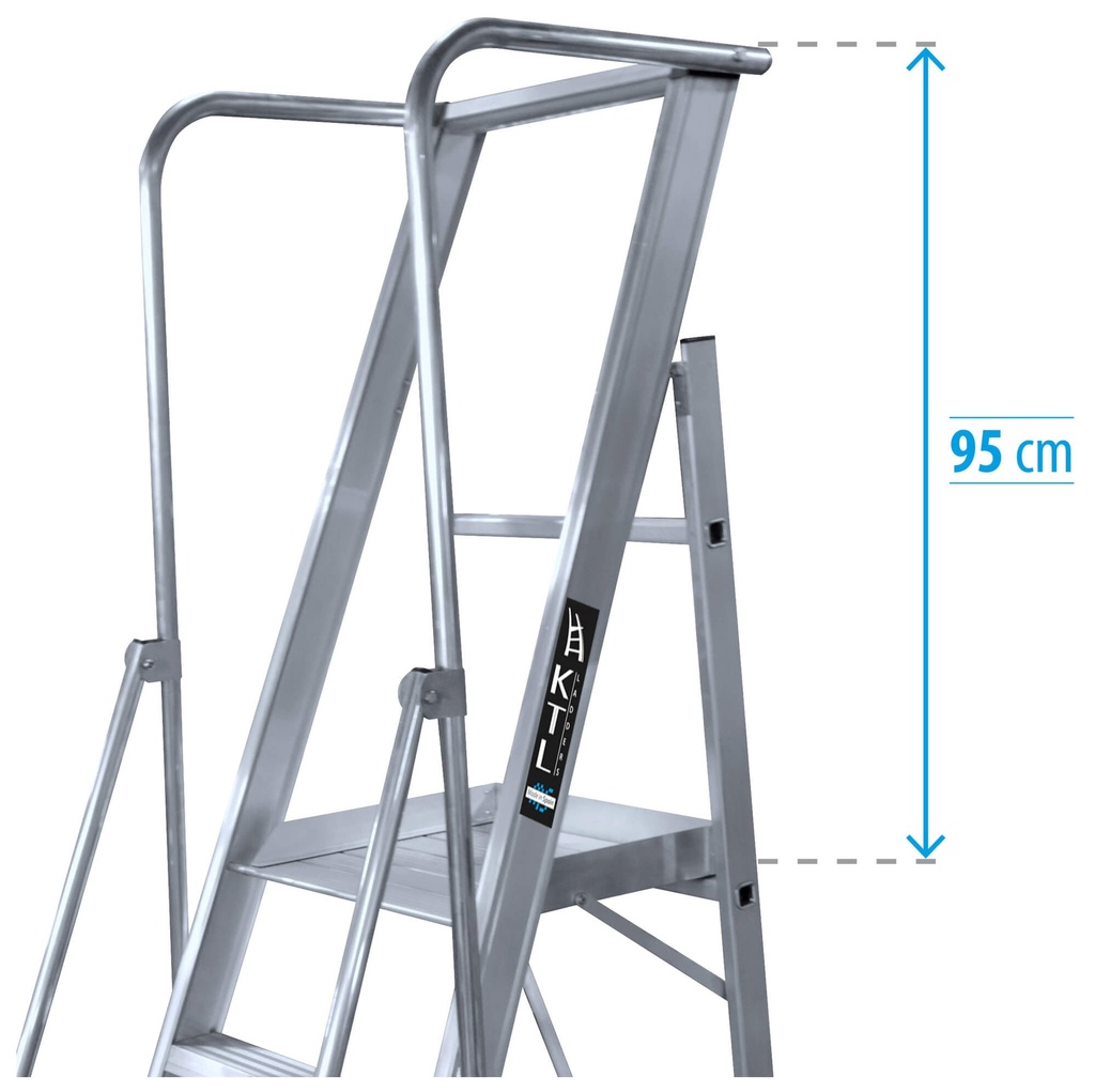 2XL-S Escalera móvil con plataforma, plegable