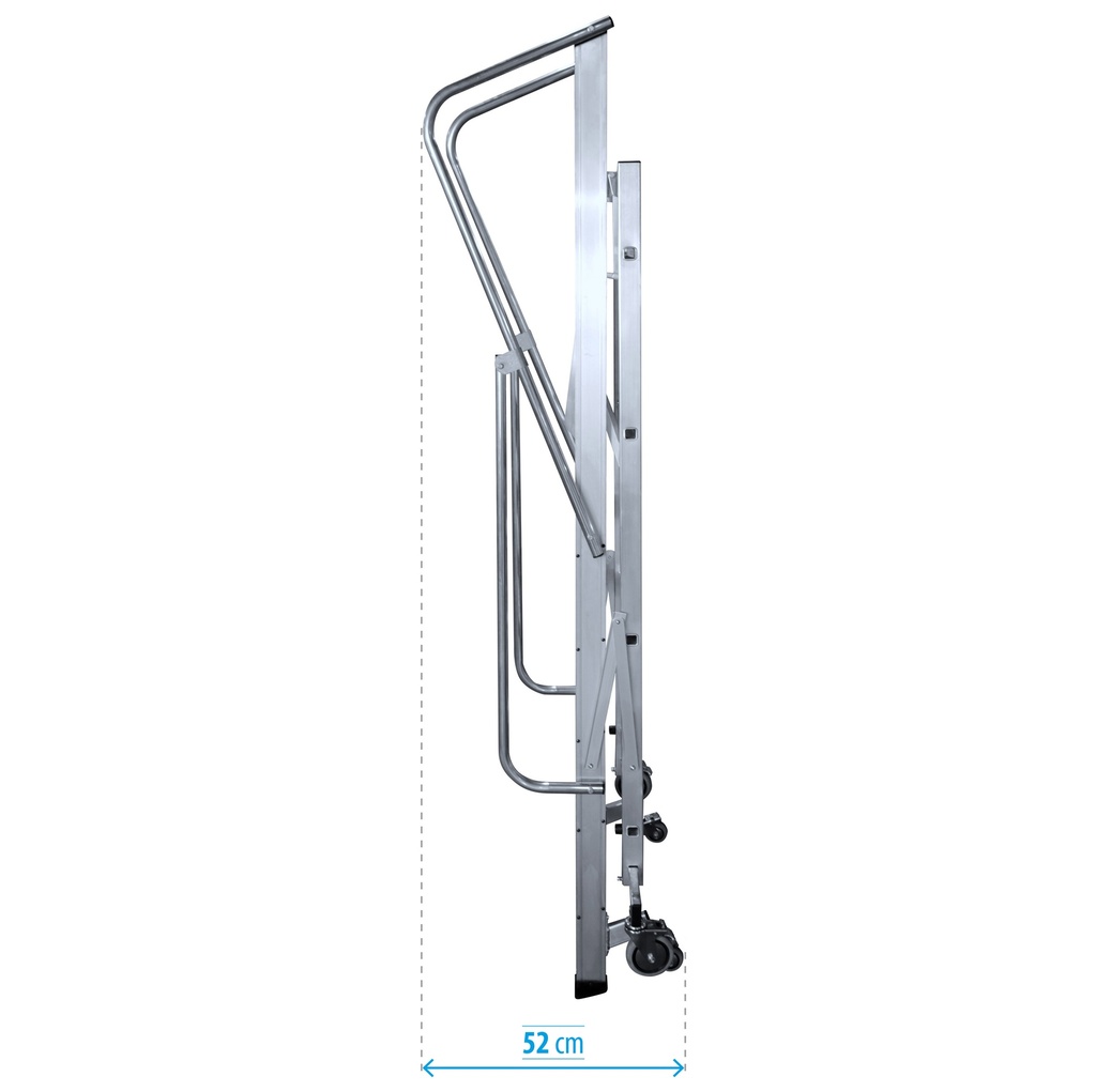 2XL-S Escalera móvil con plataforma, plegable