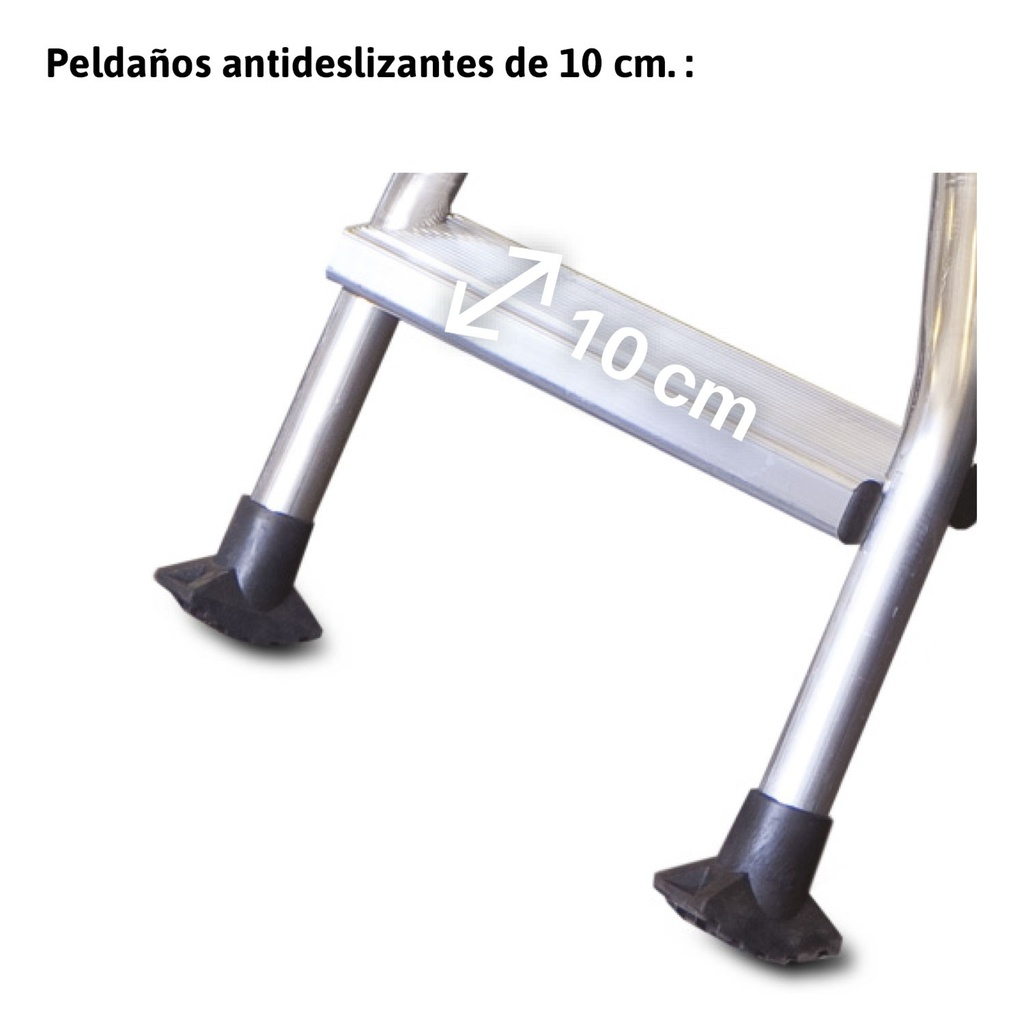 PL | Escalera plegable con amplia plataforma de trabajo