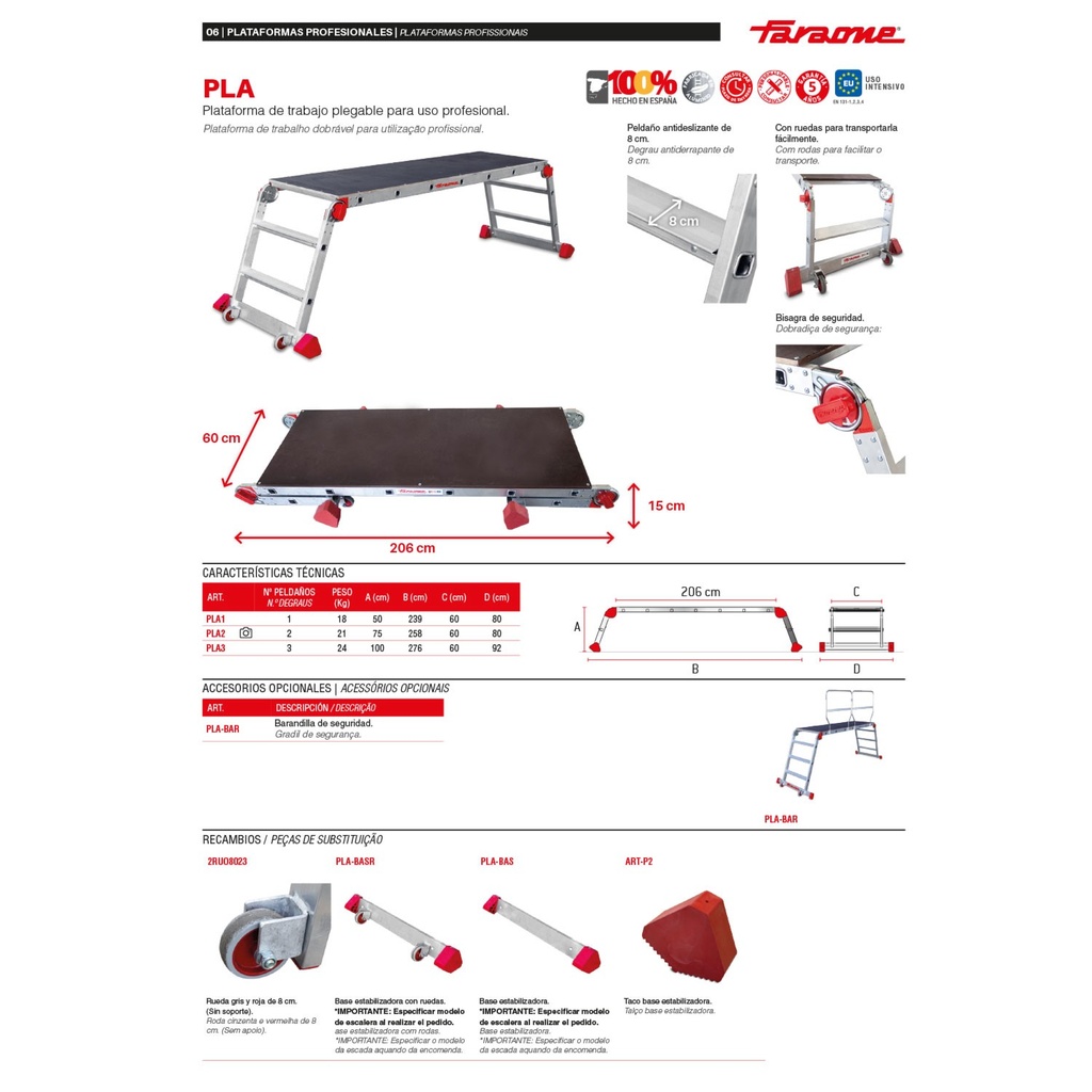 PLA | Plataforma de trabajo plegable para uso profesional