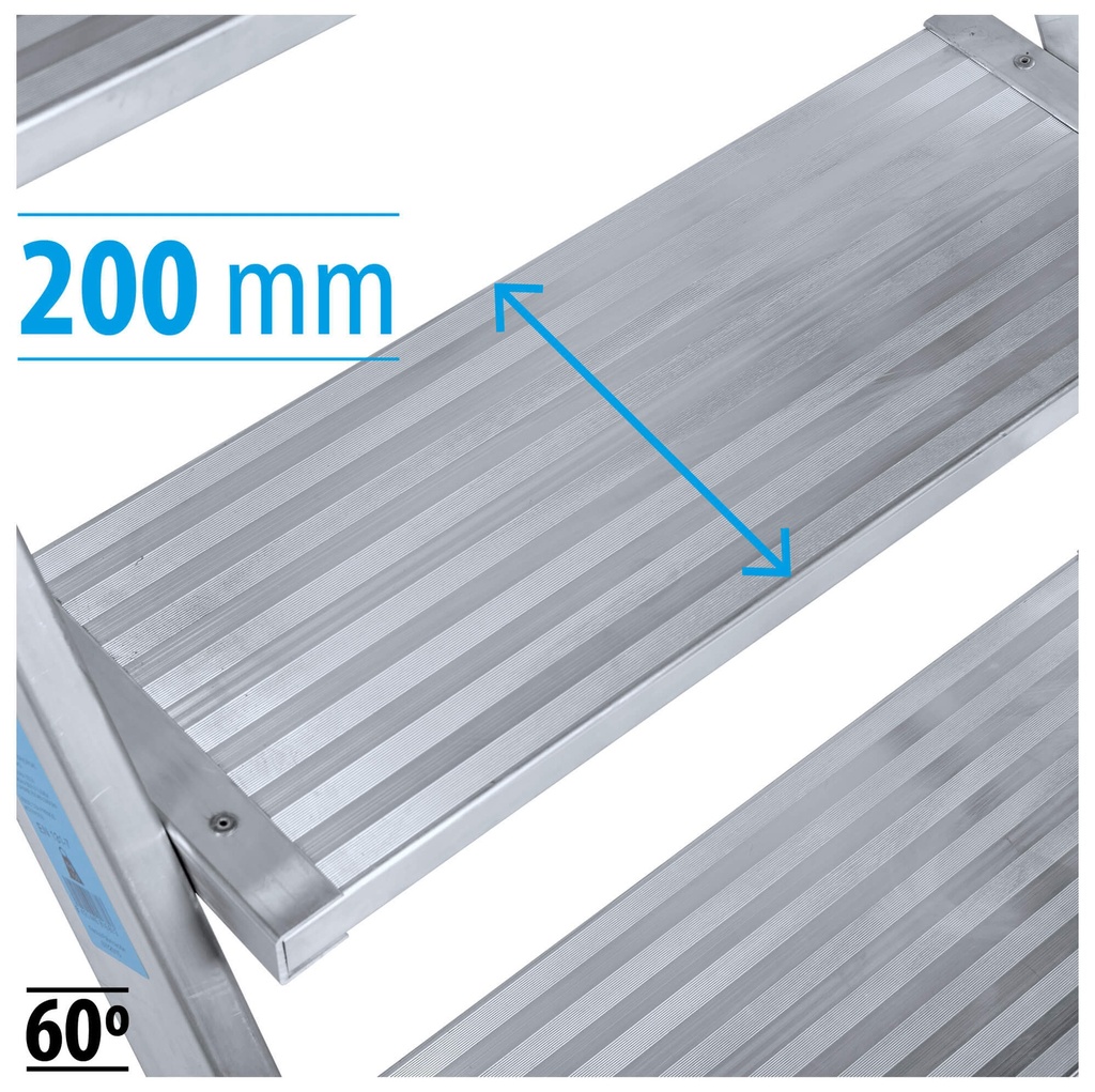 Escaleras de acceso con plataforma MAX de 45º y 60º