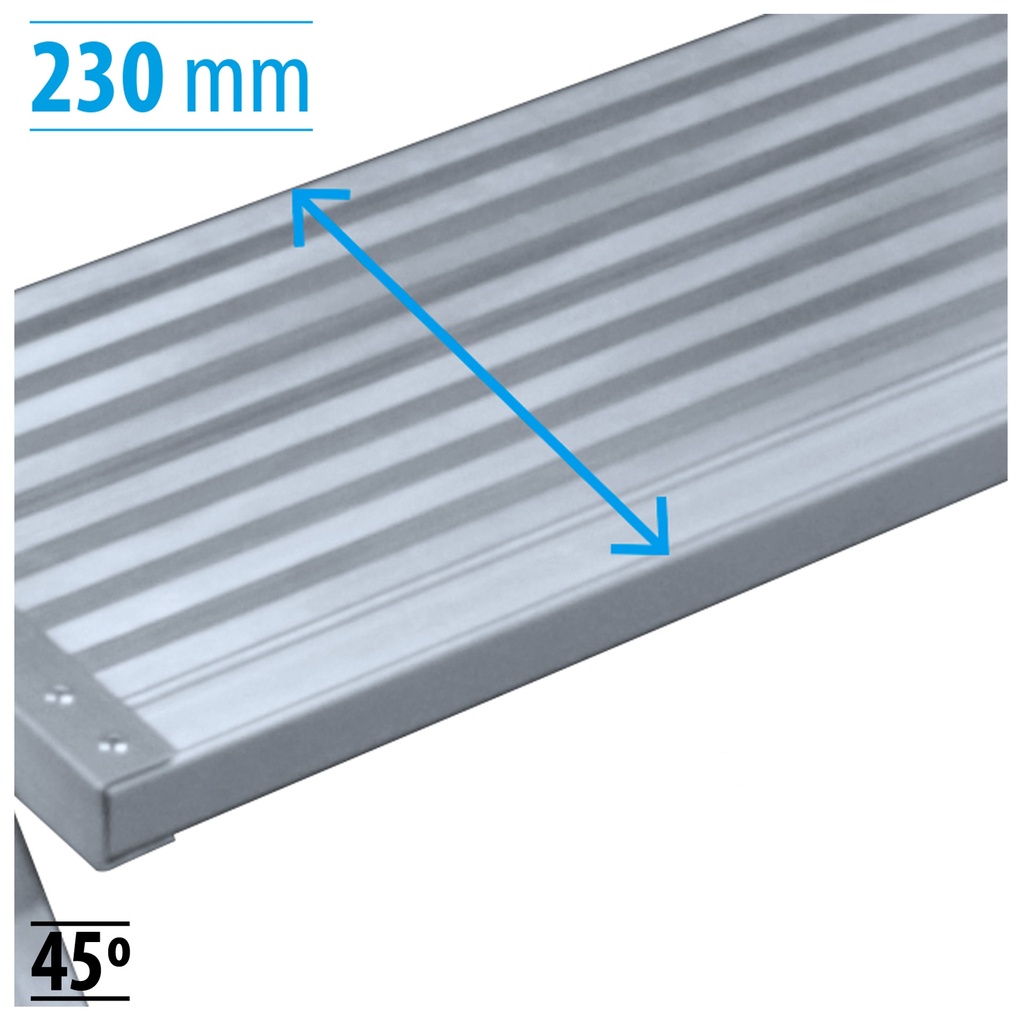 Escaleras de acceso con plataforma MAX de 45º y 60º