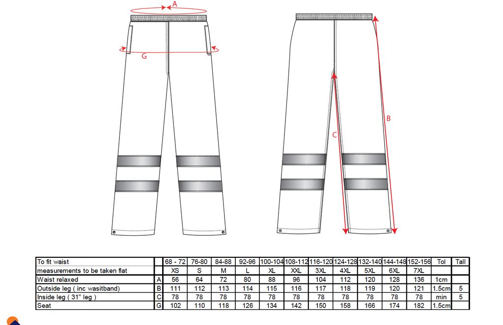 S480 - Pantalones de alta visibilidad Rain Traffic