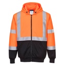 B315 - Sudadera de alta visibilidad bicolor, con capucha y cremallera