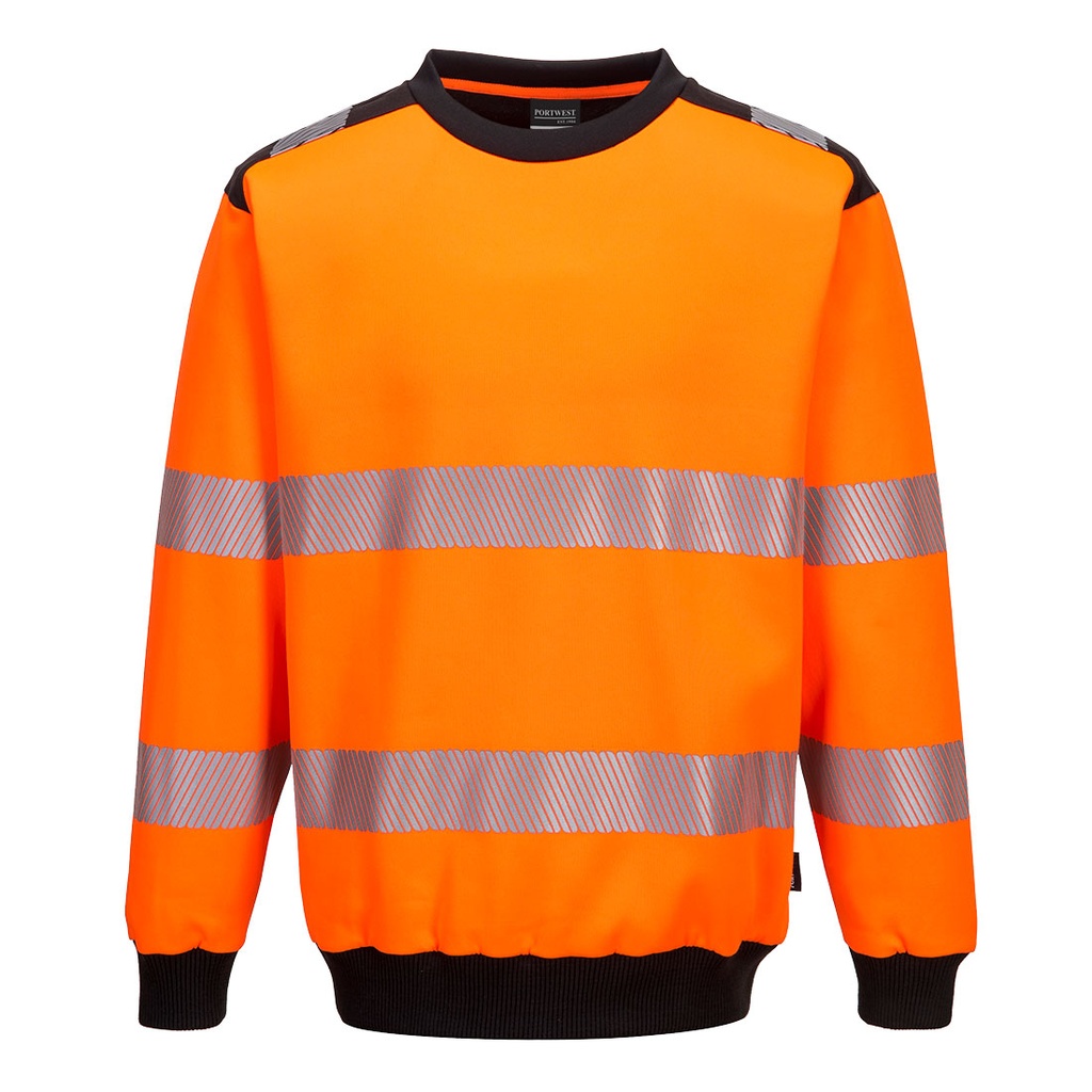 PW379 - Sudadera PW3 de alta visibilidad con cuello redondo