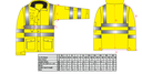 S427 - Chaqueta 7 en 1 transpirable y de alta visibilidad Traffic Amarillo