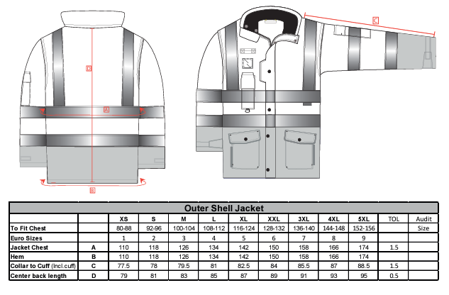 S426 - Parka 7 en 1 de alta visibilidad Contrast Traffic