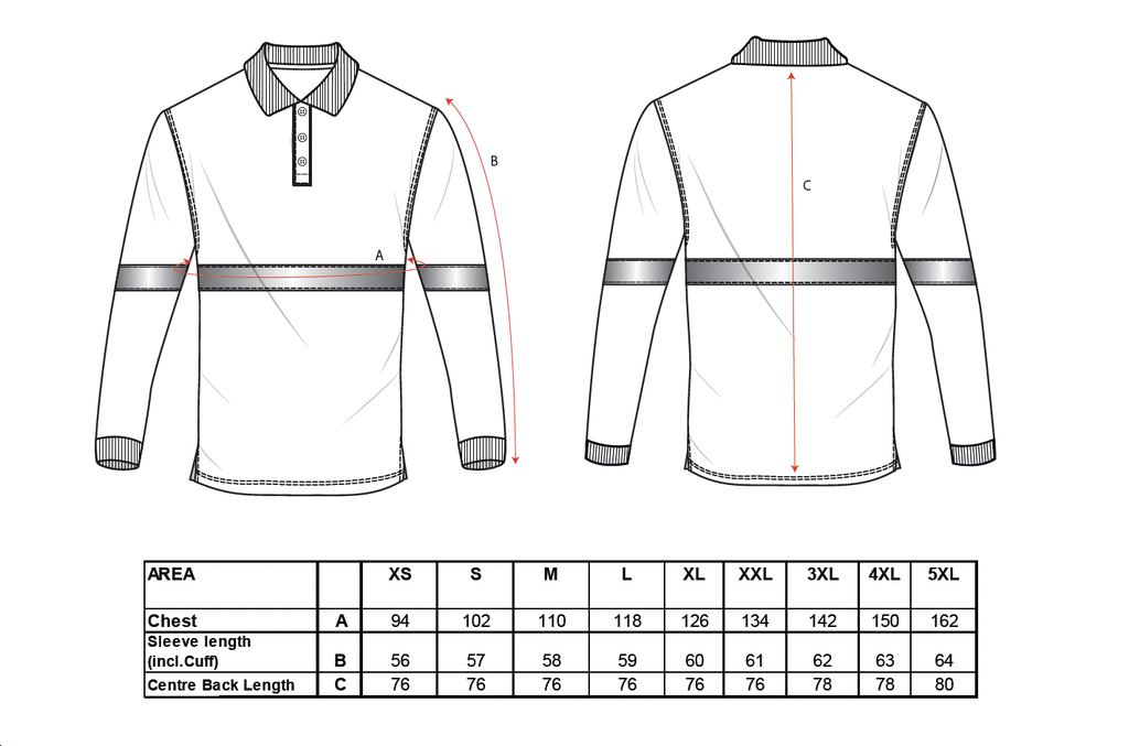 FR03 - Polo de manga larga, resistente a la llama y antiestático, con cinta reflectante