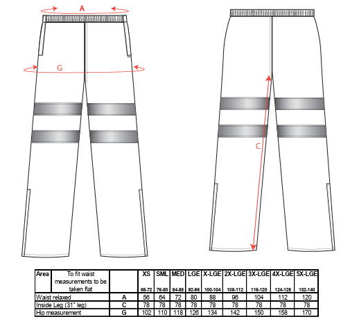 RT61 - Pantalón de alta visibilidad transpirable Naranja