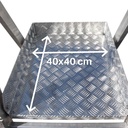 PL-PICK Escalera plegable con amplia plataforma de trabajo y bandeja superior