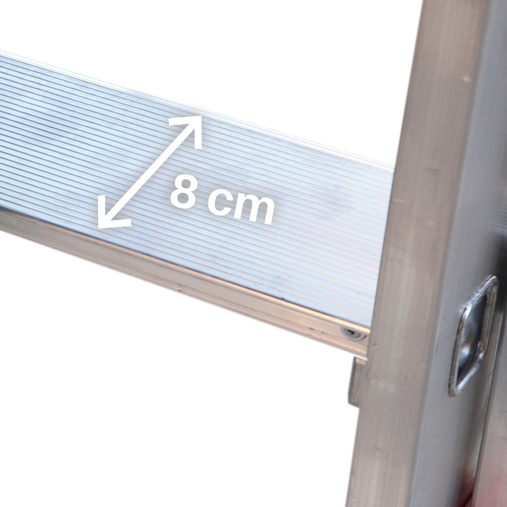 PL-PICK Escalera plegable con amplia plataforma de trabajo y bandeja superior