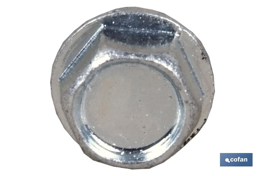 Imagen Adicional de Tornillo Autotaladrante Cabeza Hexagonal con Collarín Zincado