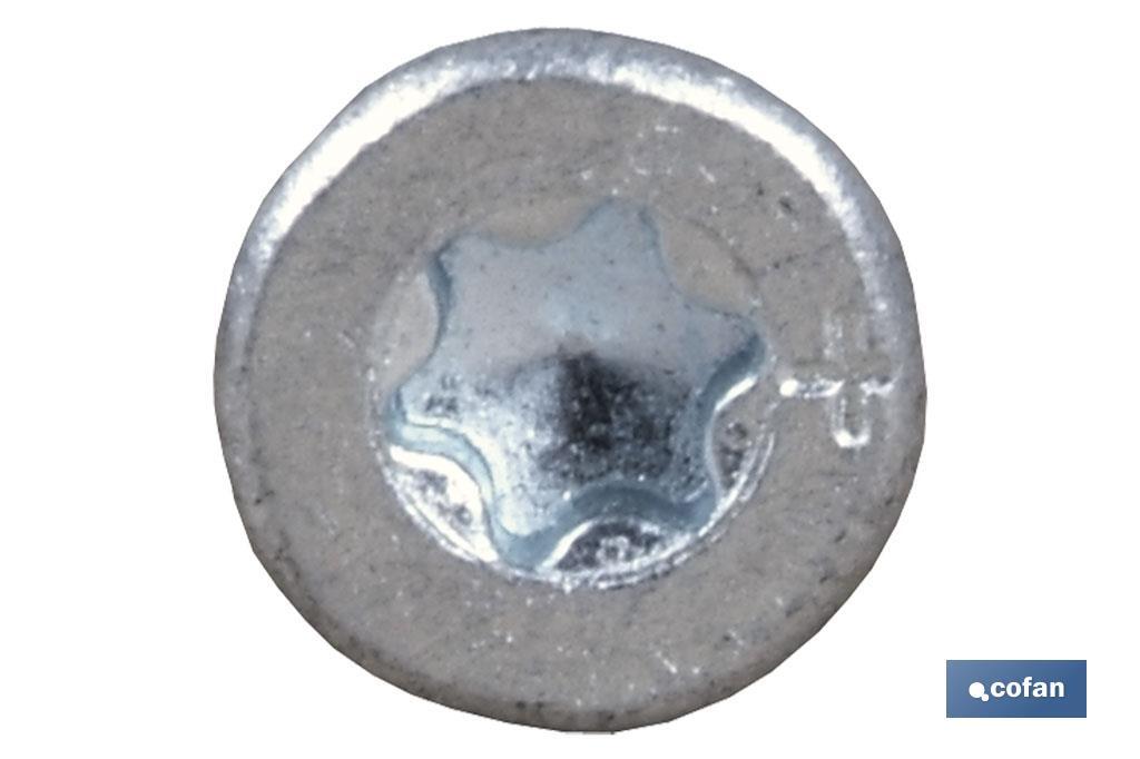 Imagen Adicional de Tornillo Cabeza Plana Torx Anclaje Especial Hormigón. ZINCADO BLANCO SIN CROMO 6