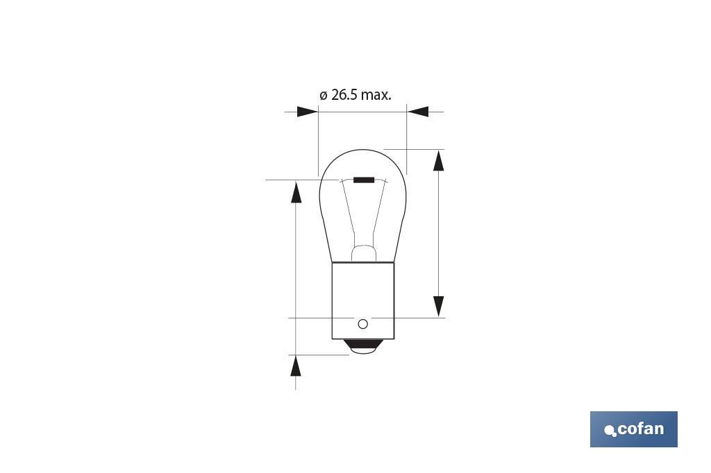 Imagen Adicional de Lámpara PY21 W 12 V (BA15s)