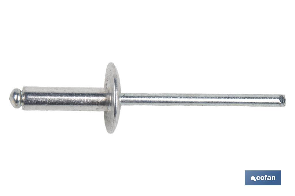 Imagen Adicional de Remaches Aluminio Estándar Cabeza Ancha