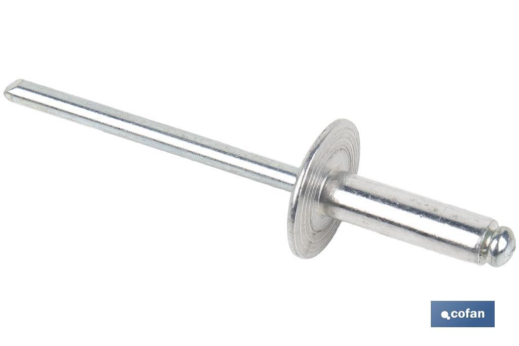 Imagen Adicional de Remaches Aluminio Estándar Cabeza Ancha