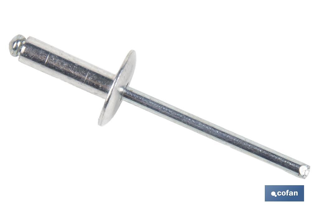 Imagen Adicional de Remaches Aluminio Estándar Cabeza Ancha