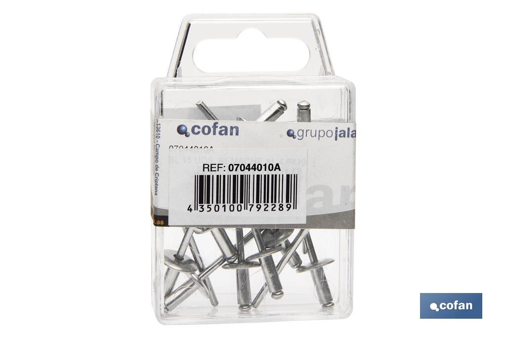 Imagen Adicional de Remaches Aluminio Estándar Cabeza Ancha Blíster Estándar