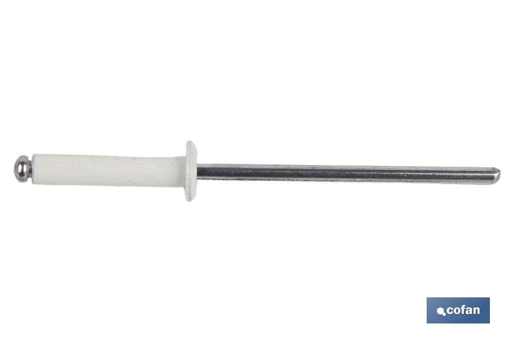Imagen Adicional de Remaches Aluminio Estándar Blancos