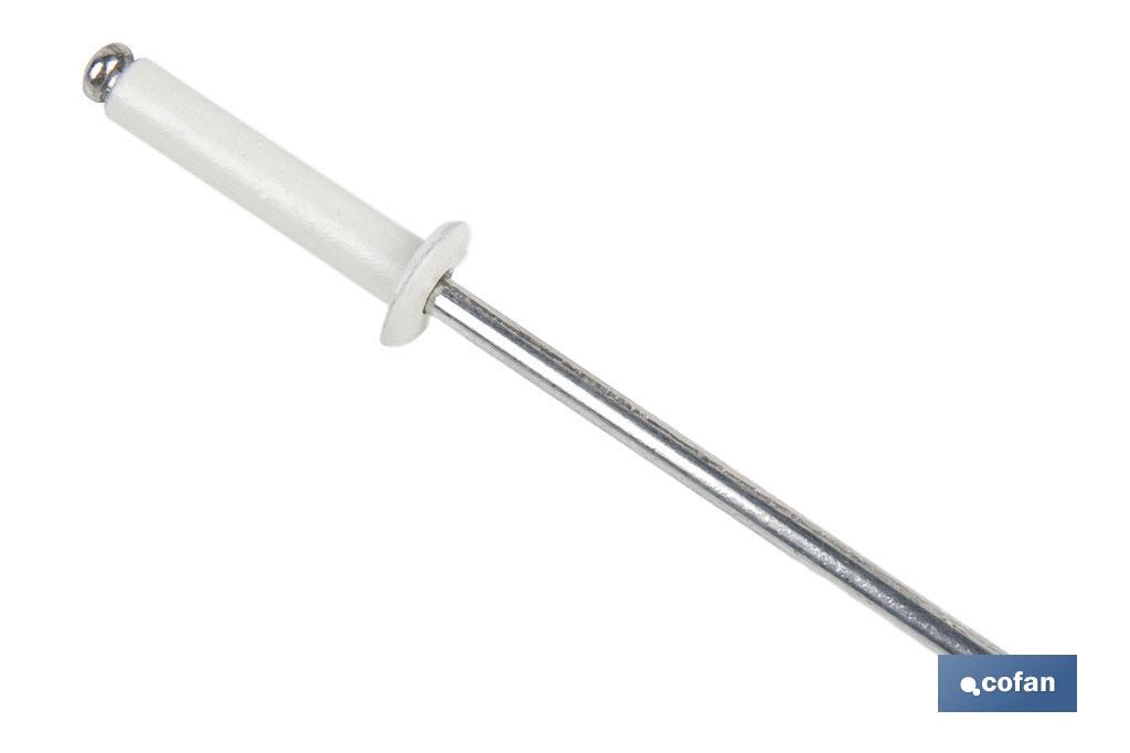 Imagen Adicional de Remaches Aluminio Estándar Blancos