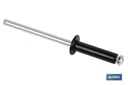 Imagen Adicional de Remaches Aluminio Flor Cabeza Alomada Negro