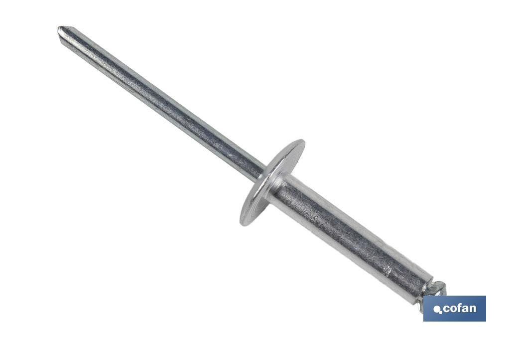 Imagen Adicional de Remaches Aluminio Flor Cabeza Ancha