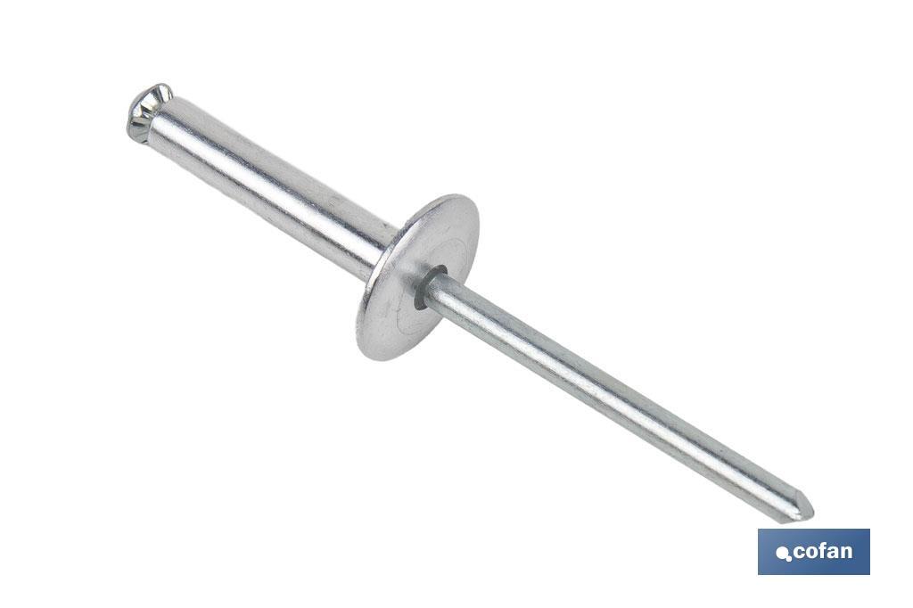 Imagen Adicional de Remaches Aluminio Flor Cabeza Ancha