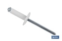 Imagen Adicional de Remaches Aluminio Flor Cabeza Ancha Blanco
