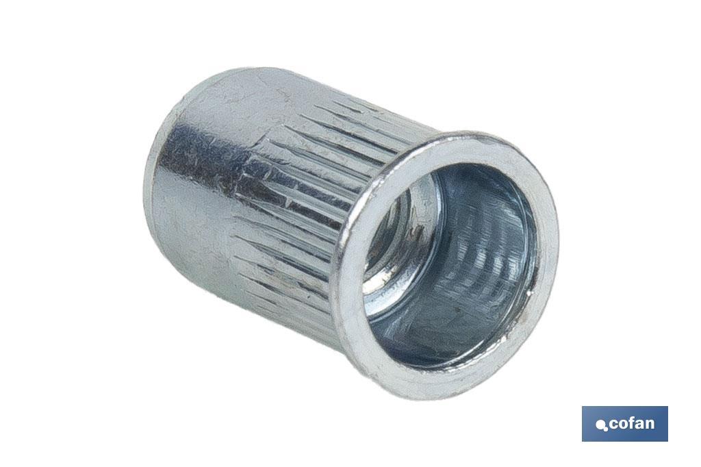 Imagen Adicional de Tuercas Remachables Acero Cabeza Reducida Ranurada