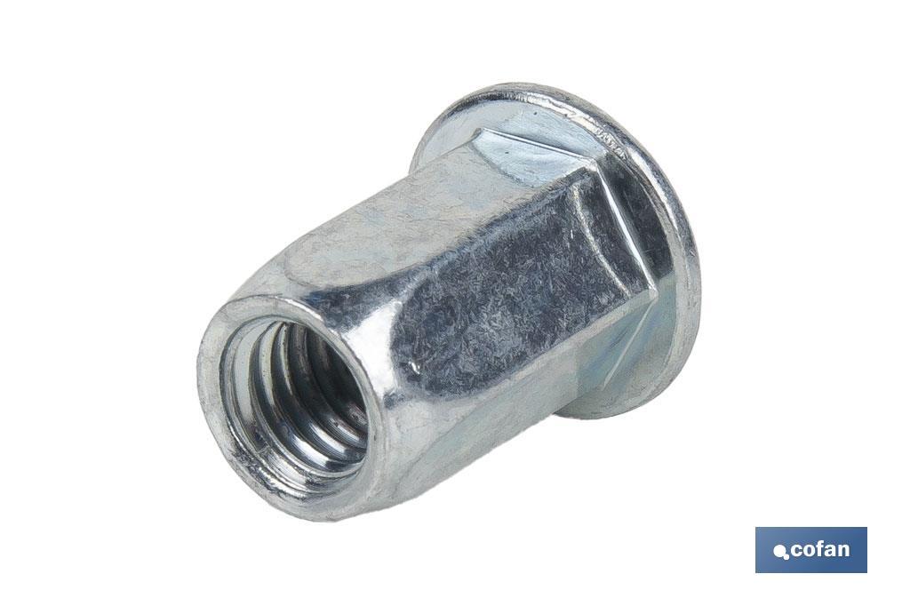 Imagen Adicional de Tuercas Remachables Acero Cabeza Ancha Hexagonal