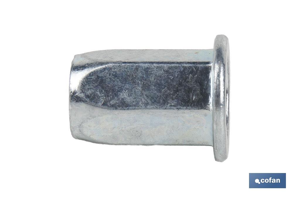 Imagen Adicional de Tuercas Remachables Acero Cabeza Ancha Hexagonal