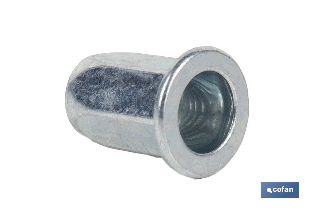 Imagen Adicional de Tuercas Remachables Acero Cabeza Ancha Hexagonal