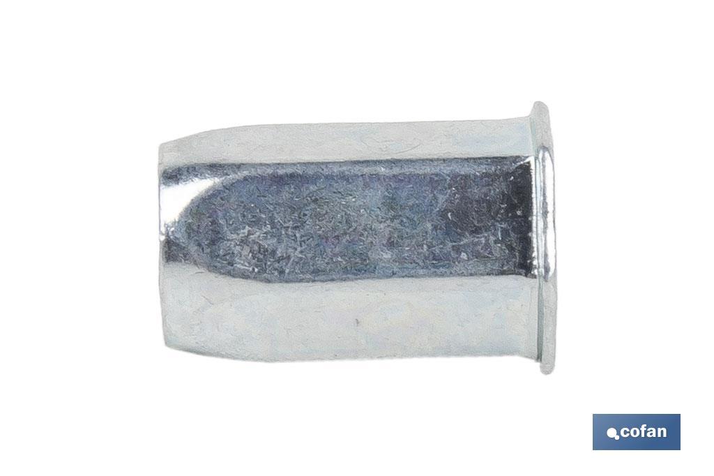 Imagen Adicional de Tuercas Remachables Acero Cabeza Reducida Hexagonal
