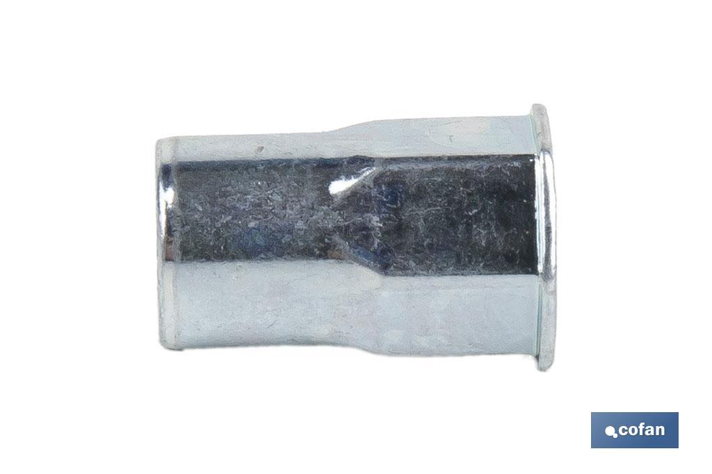 Imagen Adicional de Tuercas remachables semihexagonales de fondo abierto y cabeza reducida