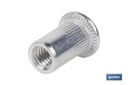 Imagen Adicional de Tuercas remachables cilíndricas ranuradas con fondo abierto y cabeza ancha