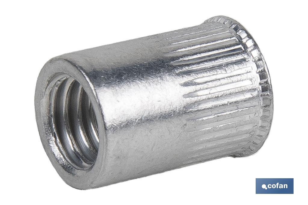 Imagen Adicional de Tuercas Remachables Cilíndricas de Aluminio con Cabeza Reducida