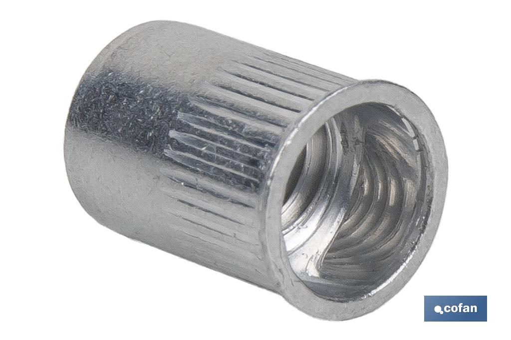 Imagen Adicional de Tuercas Remachables Cilíndricas de Aluminio con Cabeza Reducida