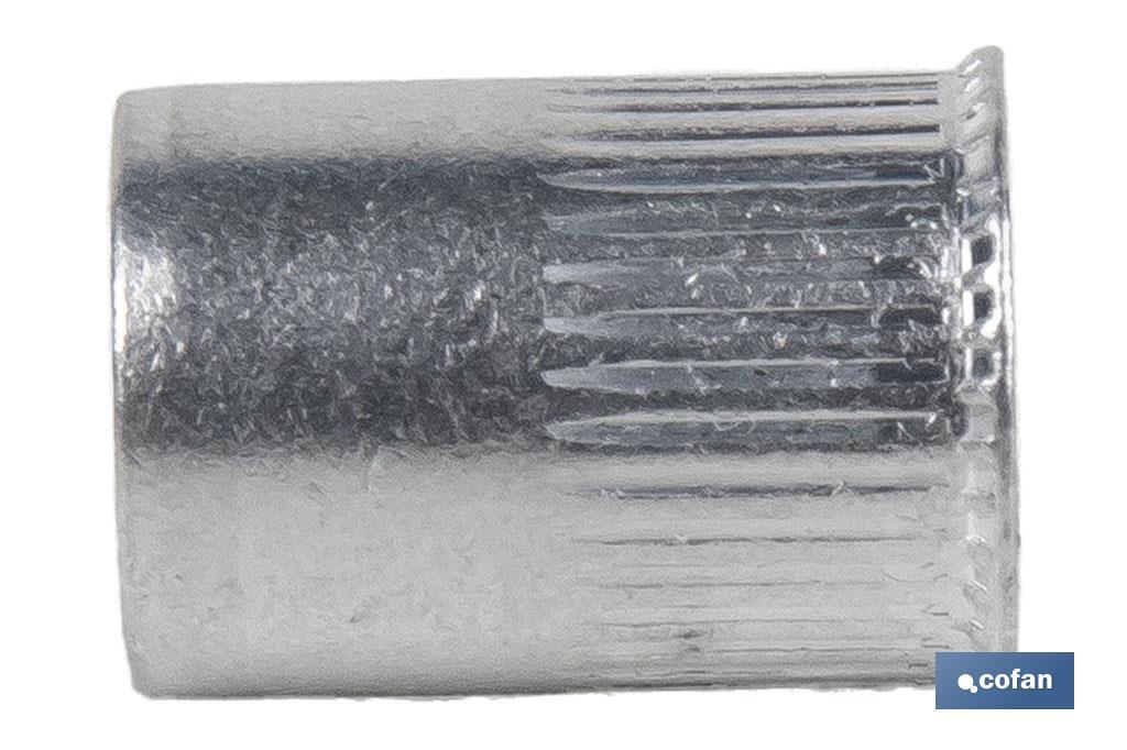 Imagen Adicional de Tuercas Remachables Cilíndricas de Aluminio con Cabeza Reducida