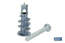 Imagen Adicional de Taco de Zamak metálico con tornillo DIN 7981 para Placas