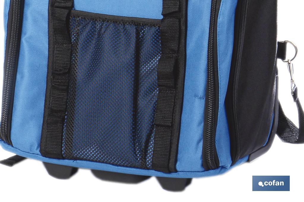 Imagen Adicional de Mochila portaherramientas con múltiples bolsillos, ruedas y barra extensible