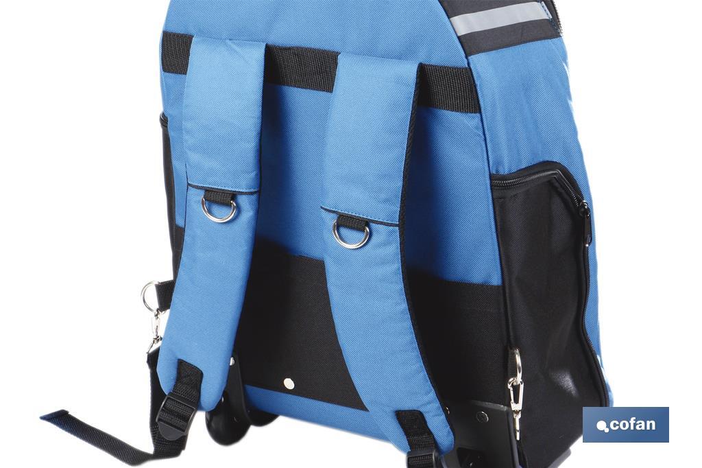 Imagen Adicional de Mochila portaherramientas con múltiples bolsillos, ruedas y barra extensible