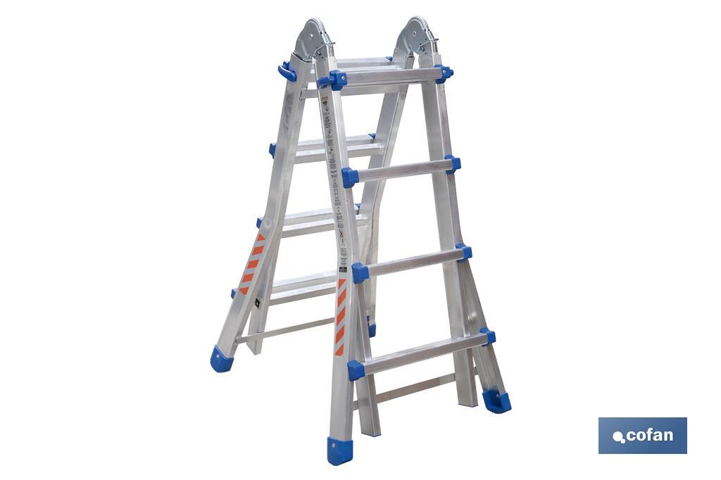 Imagen Adicional de Escalera Plus Multiposición fabricada en Aluminio