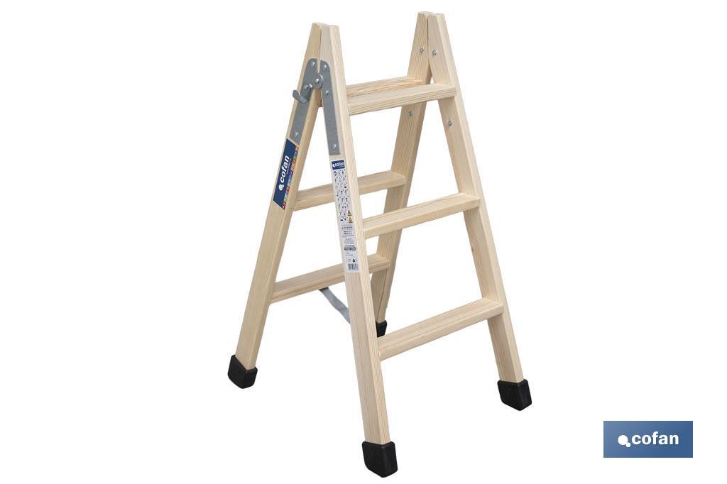 Imagen Adicional de Escaleras de Madera Dobles de Alta Resistencia